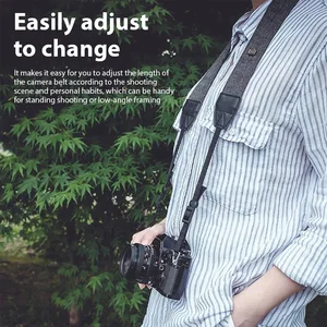 Correa de cámara portátil Cámara de cuero de algodón ajustable Cinturón de correa para la correa para el hombro para el cinturón de cámara Sony/ Nikon para DSLR digital SLR 8 Mejor correa de cámara DSLR de ventas - №3