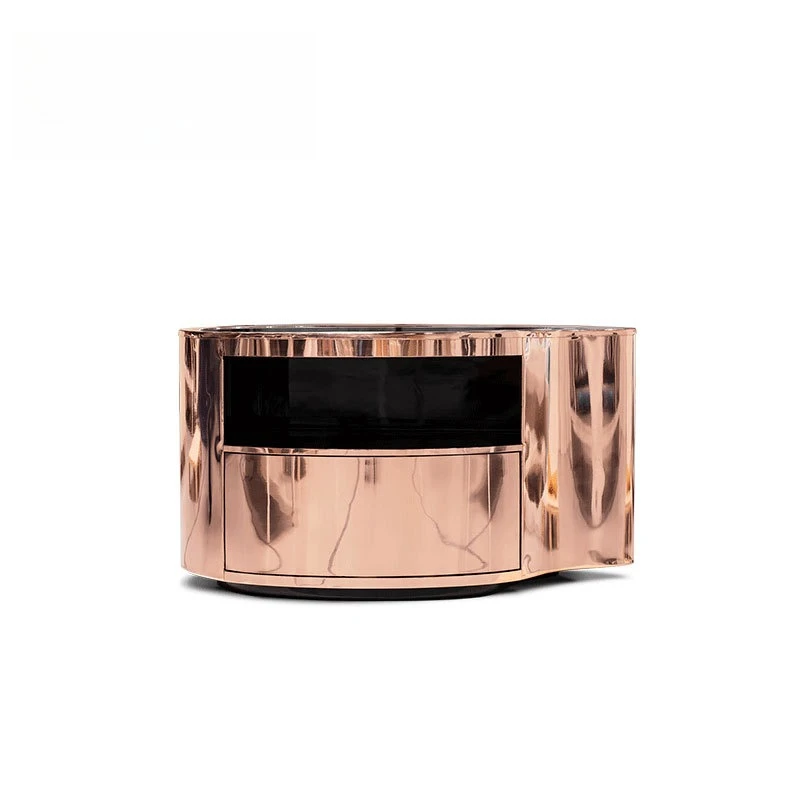 Einfacher Nachttisch mit Doppelschublade