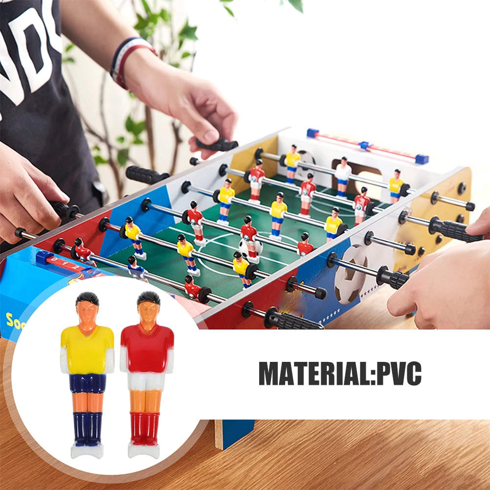

4pcs Foosball Figures PVC Football Machine Durable Replacement Table Soccer Players Smooth Surface Wear Resistant