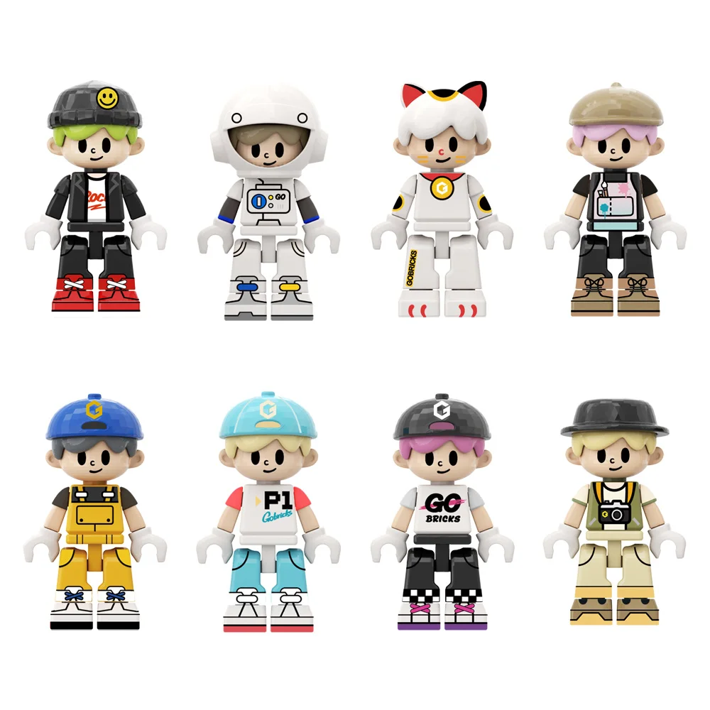 

Gobricks Customized Mini Character Building Blocks Christmas Gift Assembled Toy Cute Particle Plastic Model Toys Bricks