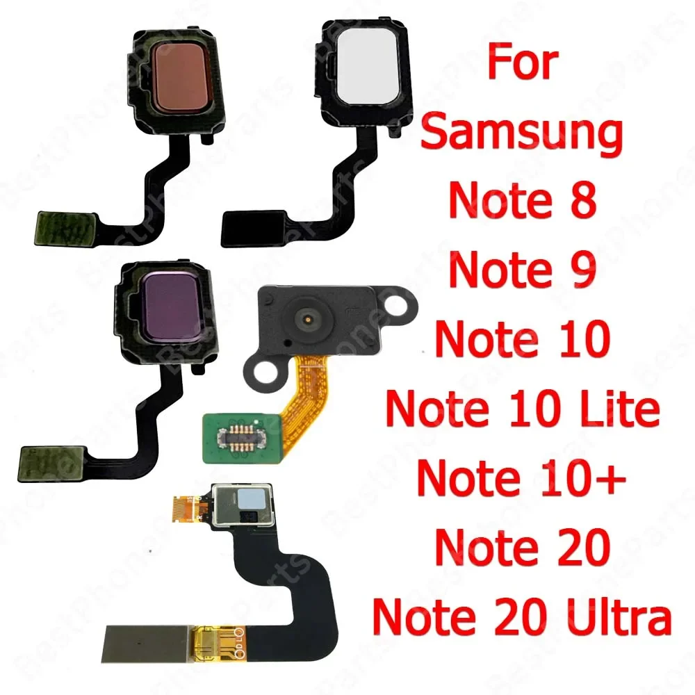 For Samsung Note 8 9 10 Lite 10+ Plus 20 Ultra 5G Finger Print Scanner Touch Menu Return Key Fingerprint Sensor Flex Cable