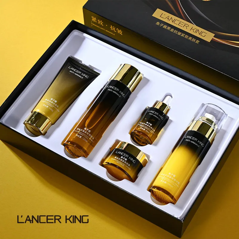 Caviar Black Gold Set Anti-Wrinkle Firming Facial Care Cosmetics Skin Care Full Set Genuine Skin Care Product Set