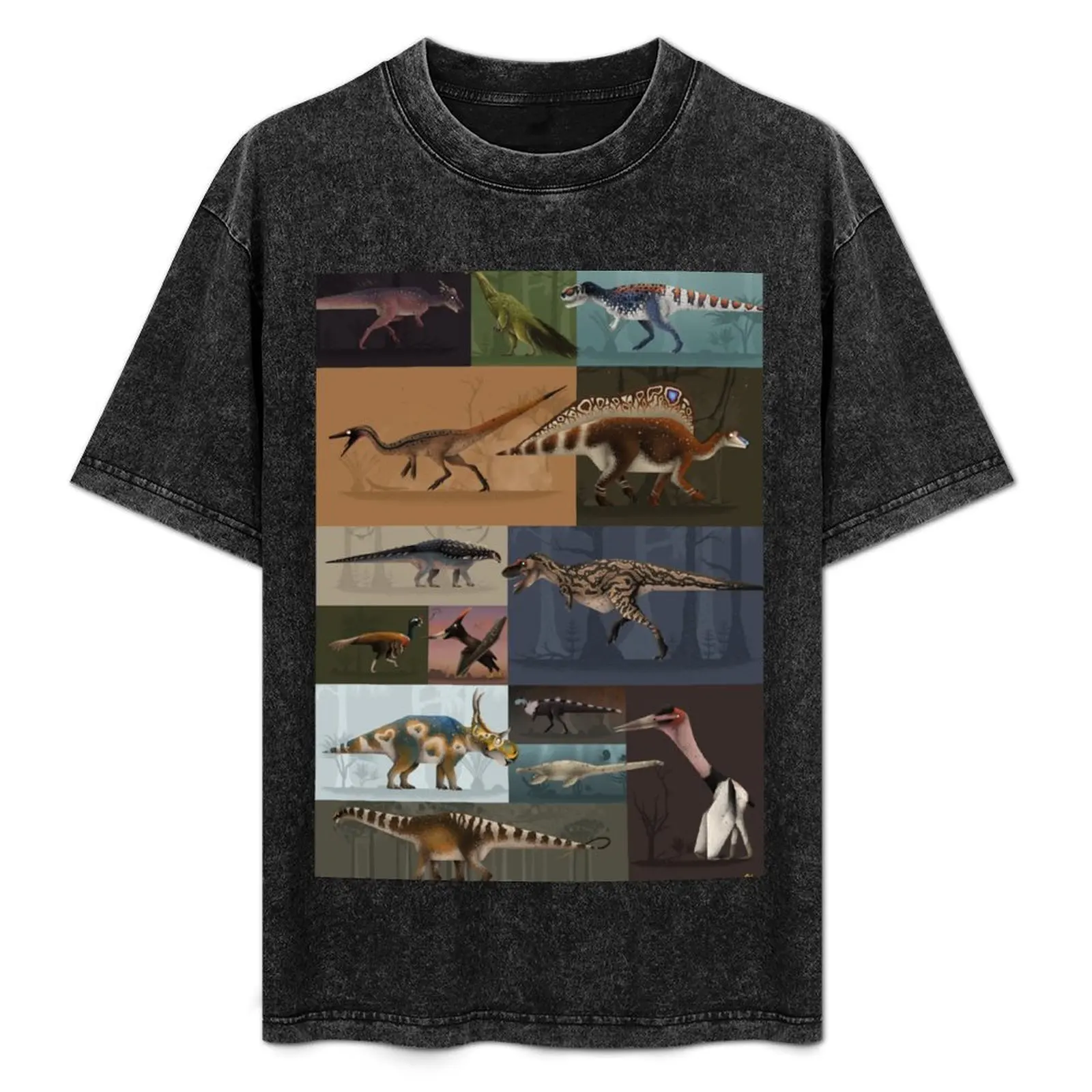 Dinosaurs and their homes T-Shirt Quick Dry Training Short Sleeve Tee