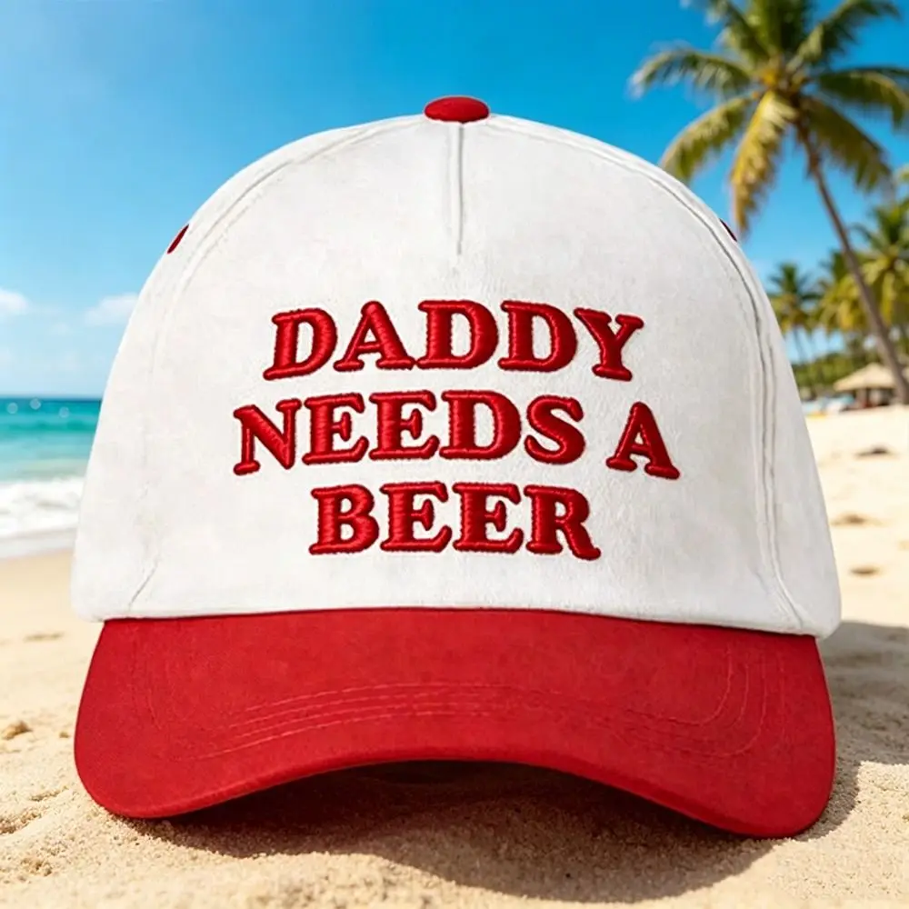 Fashion DADDY NEEDS A BEER Baseball Cap Letter Embroidery Cotton Snapback Hat Breathable Sports Visor Outdoor