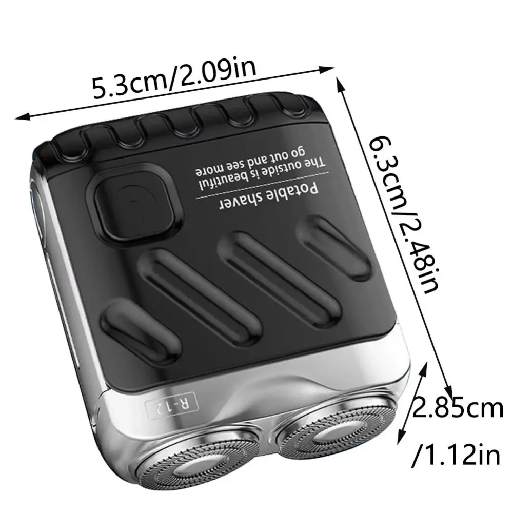 Mini Elektrisch scheerapparaat voor heren Magnetisch dubbel hoofd Draagbaar roterend scheerapparaat 9000 omwentelingen Efficiënt scheren Baardtrimmer Vriendje