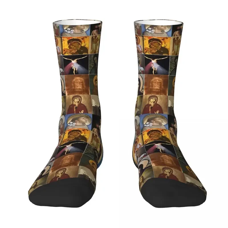 Y2K Saints Jesus Christ Socks Hiking 3D Print Boy Girls Mid-Calf Sock