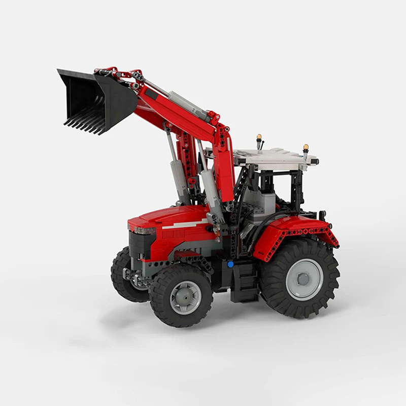 1324PCS MOC Technology Massey Ferguson 7700S Front End Loader Model DIY Assembly Building Blocks Display Birthday Gift Building