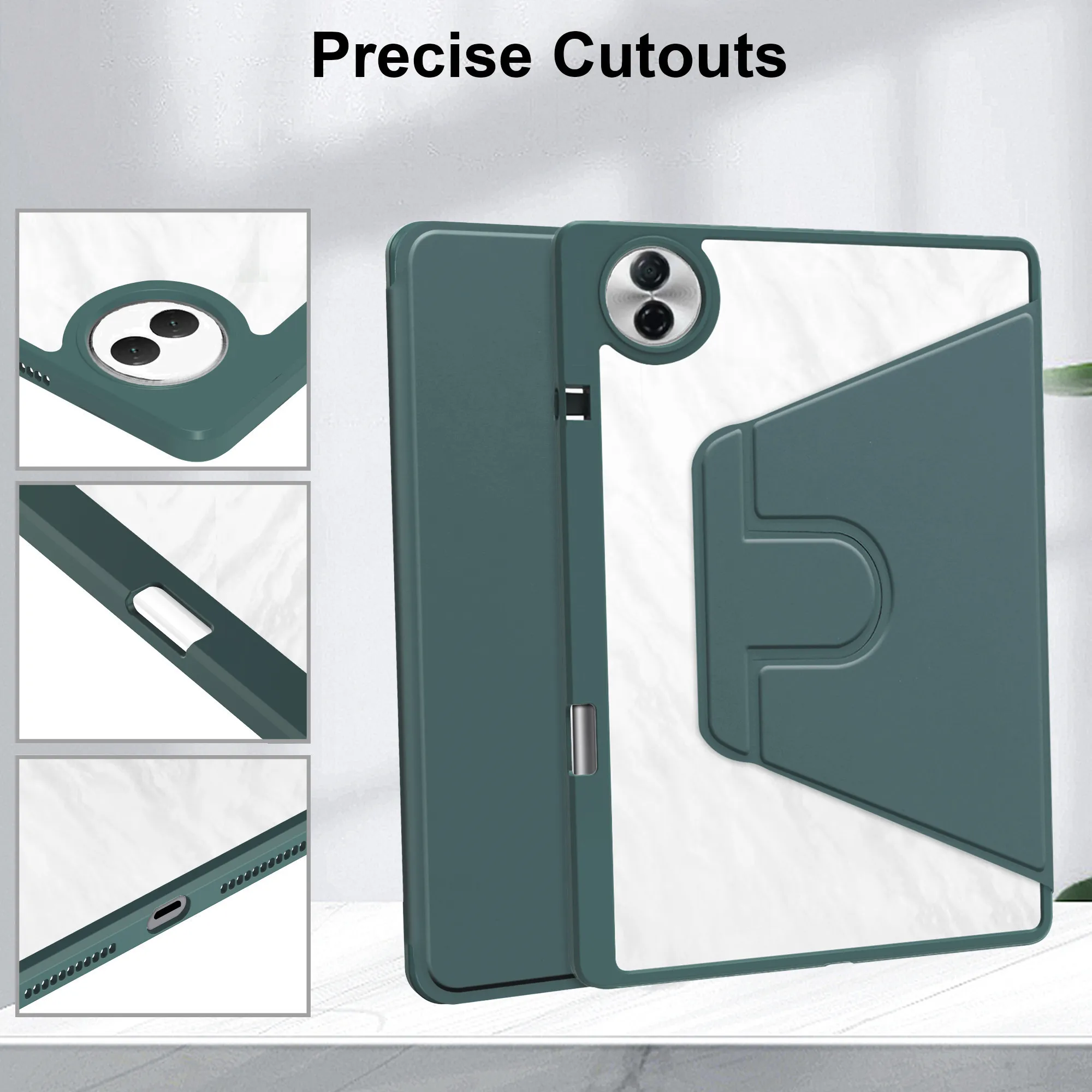 Smart Case With Auto Sleep Wake Function For Huawei Honor Pad 10 (Tablet 10) 2025 12.1 inch 360 Rotating Stand Cover Shockproof