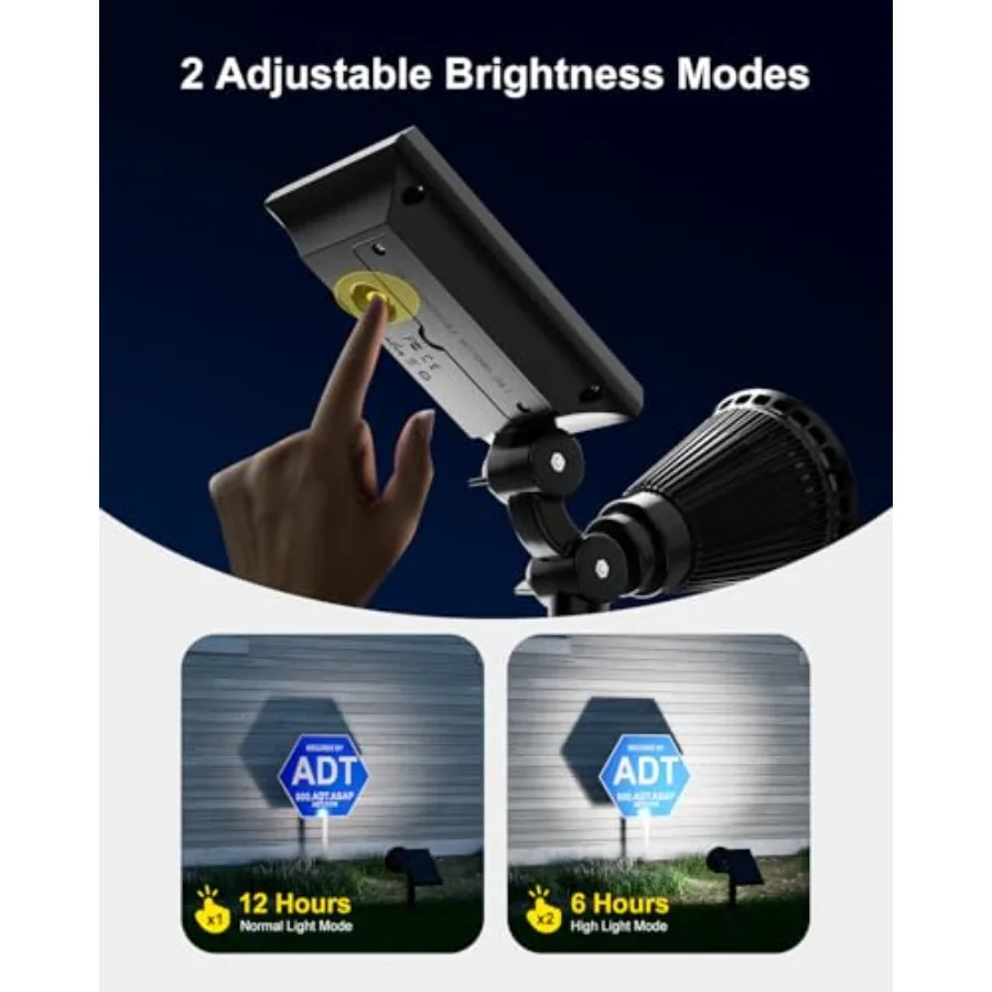 Solar Spotlights Outdoor Waterproof for Tree, Statue, Flower, Pot, Bush, Wall, Bright LED Outside Landscape Flood Lights for Se view 4