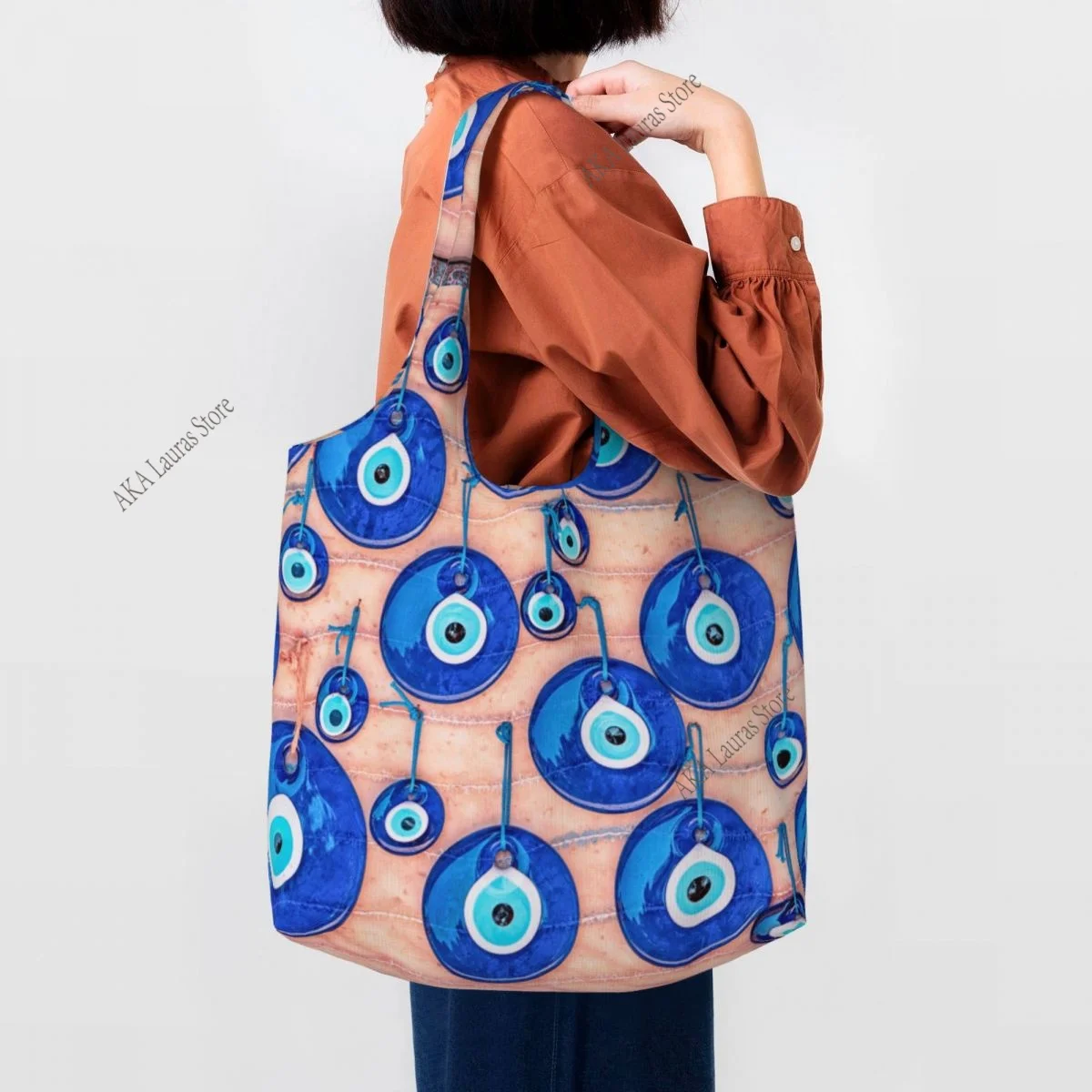 حقيبة كتف عين الشر حقيبة يد نسائية تركية حقيبة حمل حقيبة كبيرة قابلة لإعادة الاستخدام