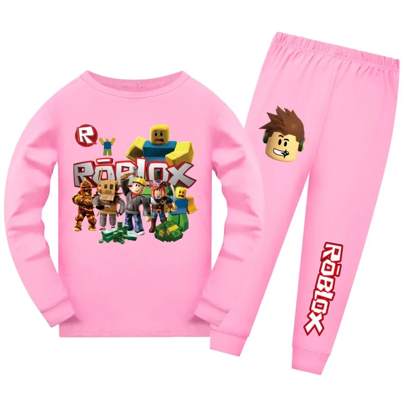 Roblox Game Cartoon Children Long Sleeved Pants Pajama Set Fashion Trend  Sweater Sweatshirt Casual Trousers Birthday Gifts