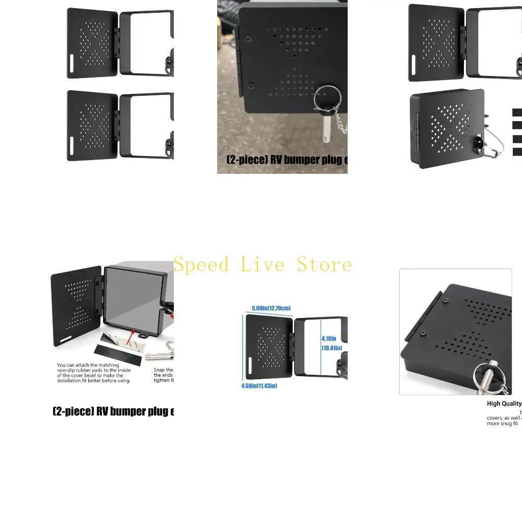 547C 2 Units Square Trailer Bumper Protectors Ventilated Prevents Moisture