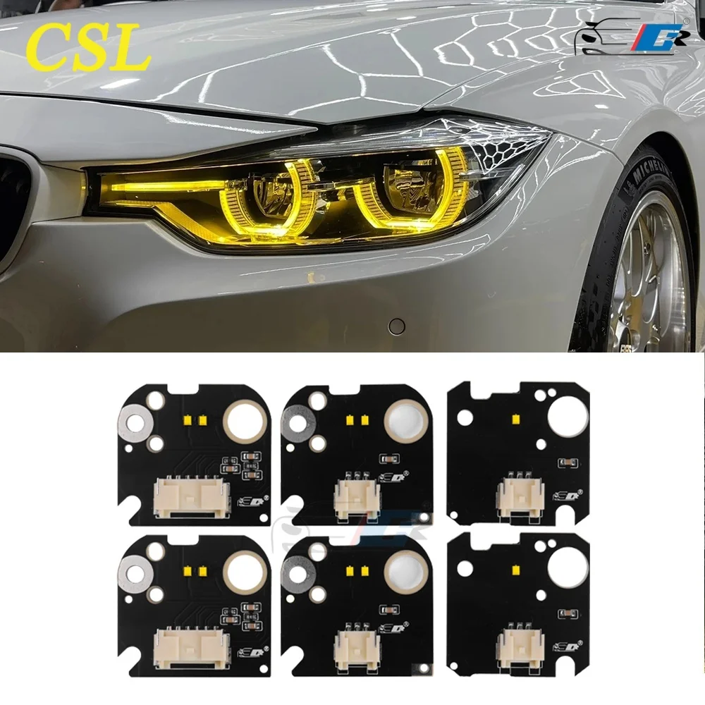 

FULOWAY Ярко-желтые дневные ходовые огни для BMW 3 серии F30 LCI 3' F31 Автомобильные светодиодные DRL Красные Синие ангельские глазки Фара