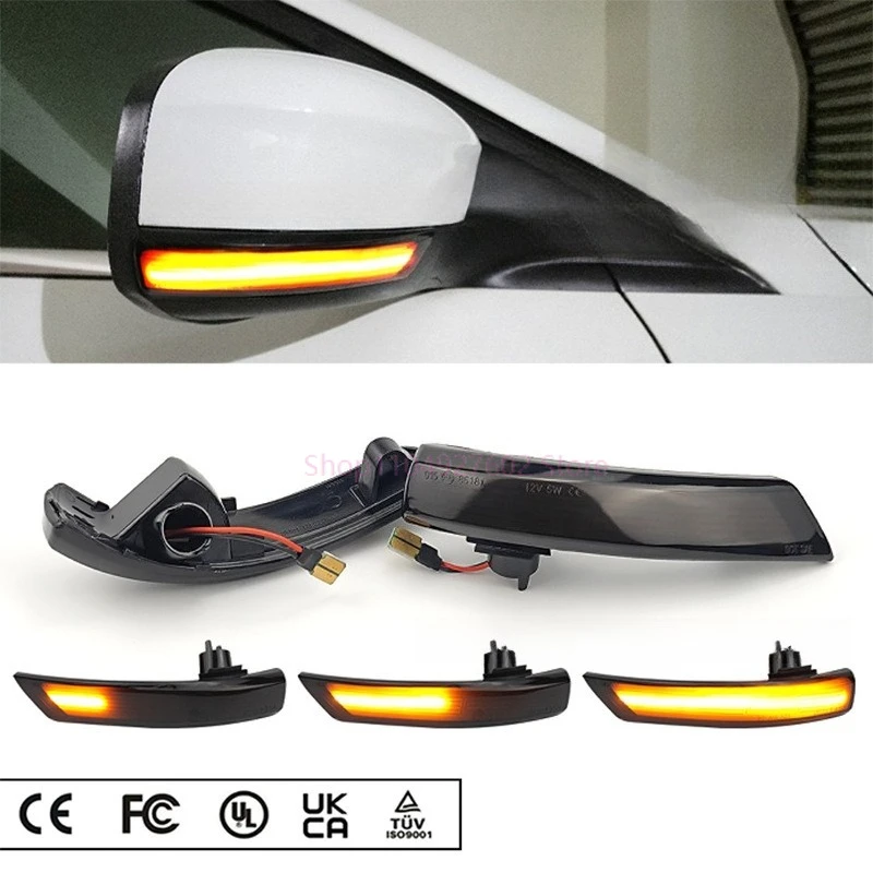 Amber LED Dynamic Turn Signal Side Marker Sequtntial Light Indicator Lamp For Ford Focus 2 MK2 Focus 3 MK3 3.5 For Mondeo MK4 EU