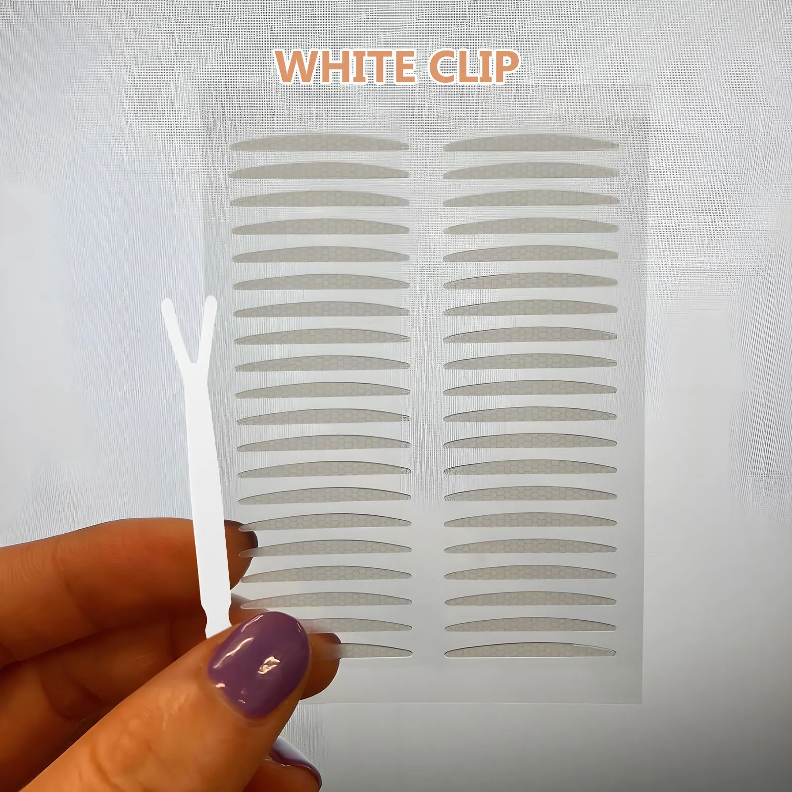 

100Pcs Double Eyelid Tape Applicators Pointed Tip Y-Fork Tweezers Eyelid Sticker Helper Natural Eye Makeup Aid