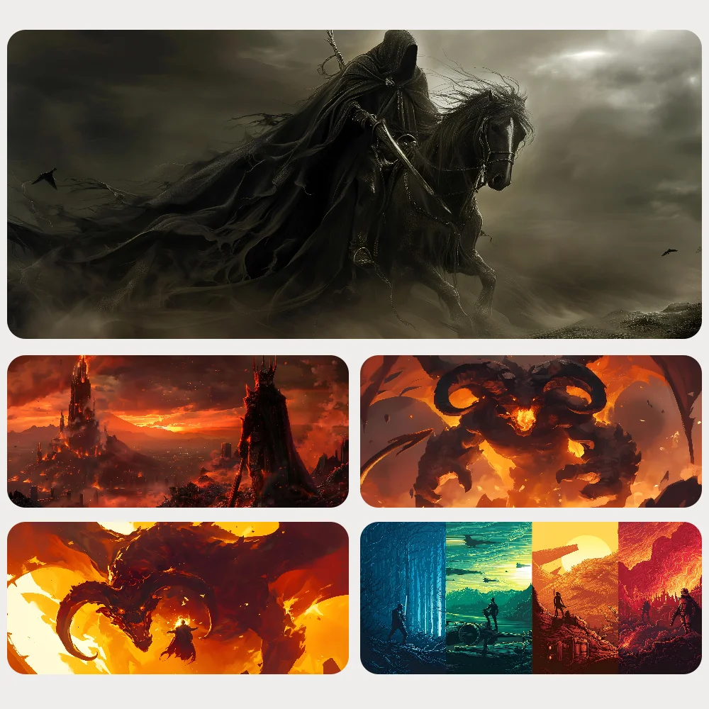 

L-Lord The Of The Rings Anime Game Mousepad Mouse Mat Desk Mat With Pad Gaming Accessories Prime Gaming XXL Keyboard Pad Paddin