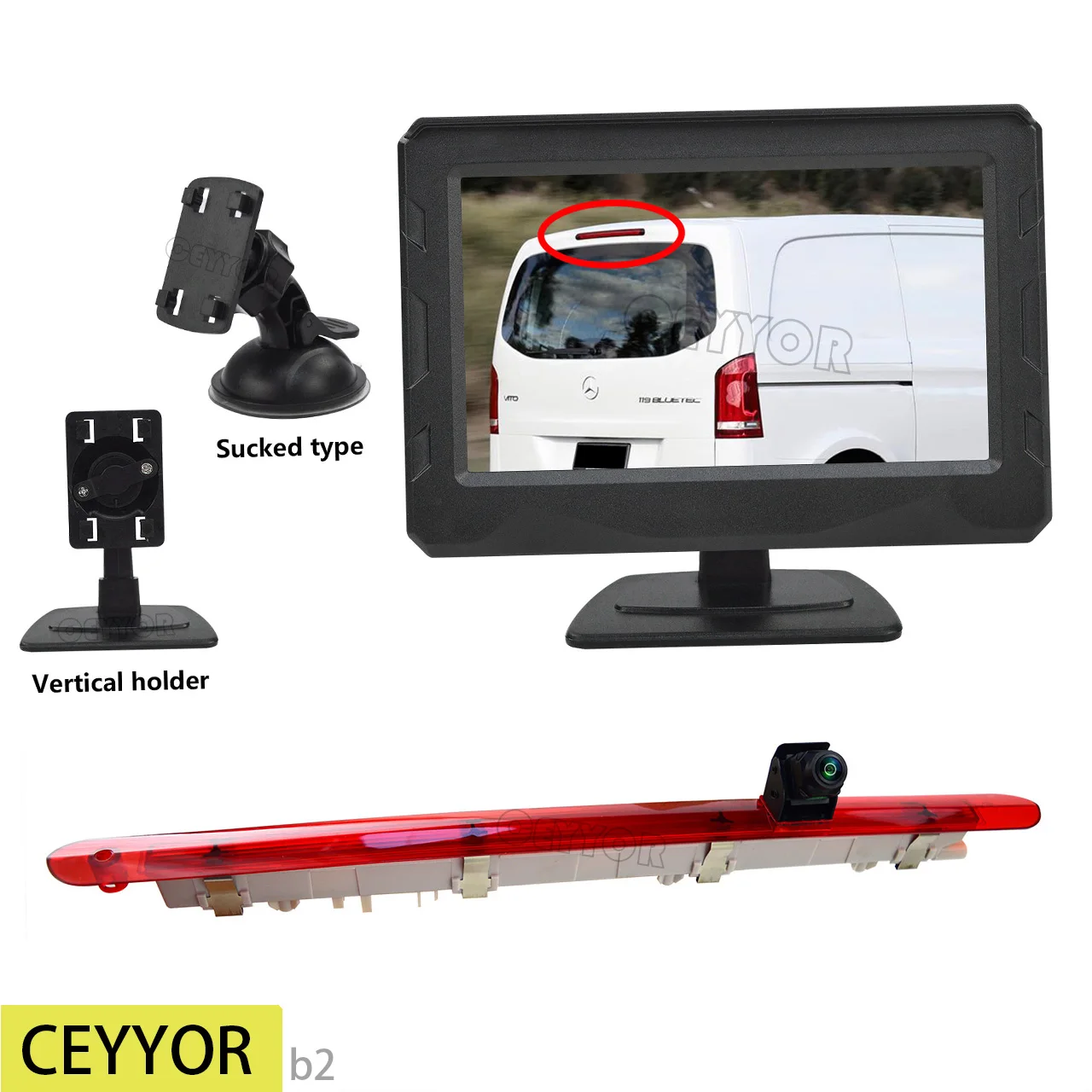 

aApplicable to Mercedes-Benz Weyting, brake lights, cameras, night vision, 4.3 reverse display kit