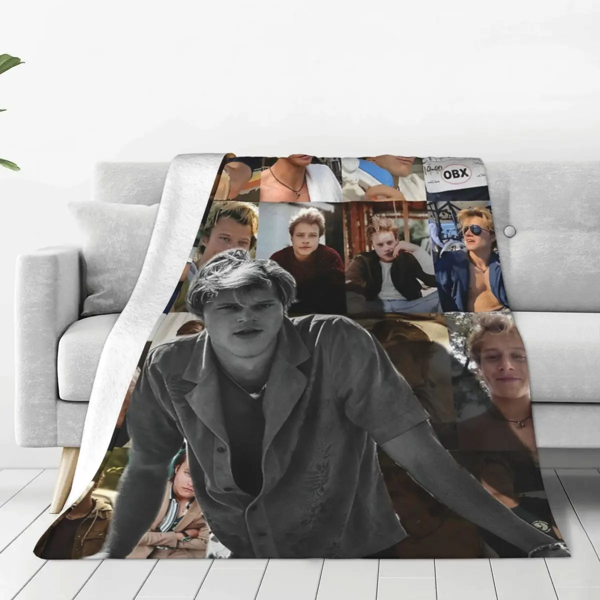 Rudy Pankow Actor Flannel Blanket Fashion Throw Blankets for Home 150*125cm