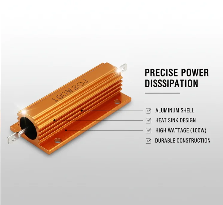 

100 Вт, 50 Вт, 10 Вт, алюминиевый мощный металлический корпус, проволочный резистор 0,01-100 К 1 0,5 1 2 4 6 8 10 20 100 150 200 300 500 1 К 10 К Ом