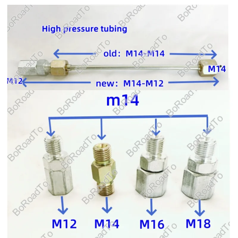 1PC M14-12/14/16/18 Diesel Common Rail Tube Pipe Conversion Joint Repair Tool for CRIN Test Bench