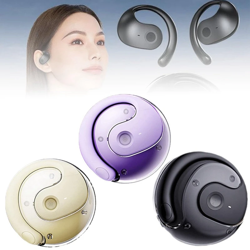 Headphone Bluetooth 5.3 TWS baru, Headset Bluetooth multifungsi kontinuitas tahan lama daya 40Mah gantung