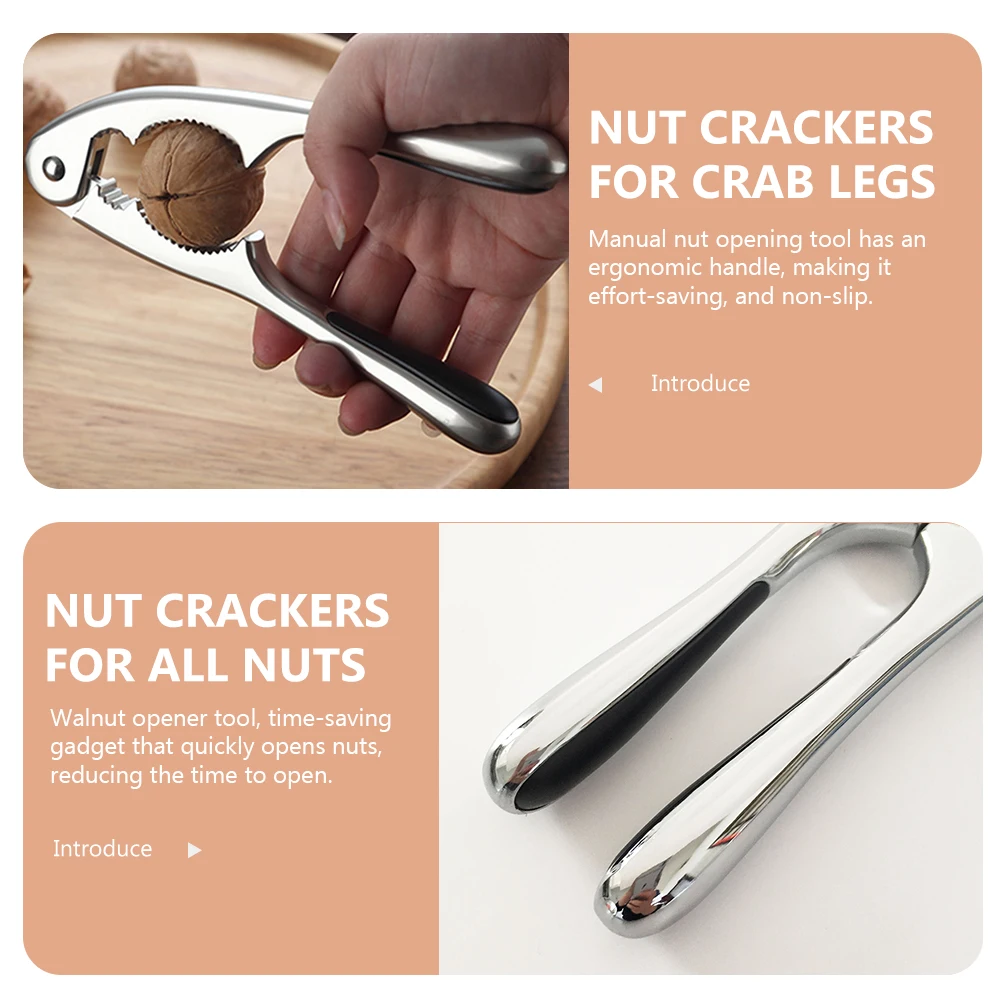 

Walnut Cracker Heavy Duty Zinc Alloy Manual Nut Opener Ergonomic Non-Slip Handle For All Nuts Crab Legs Lobster Pecans