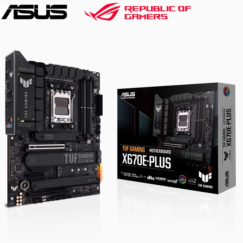 para tuf gaming x670e plus placa mae soquete am5 para amd x670 original desktop pci e 50 m2 sata3 mainboard novo 01