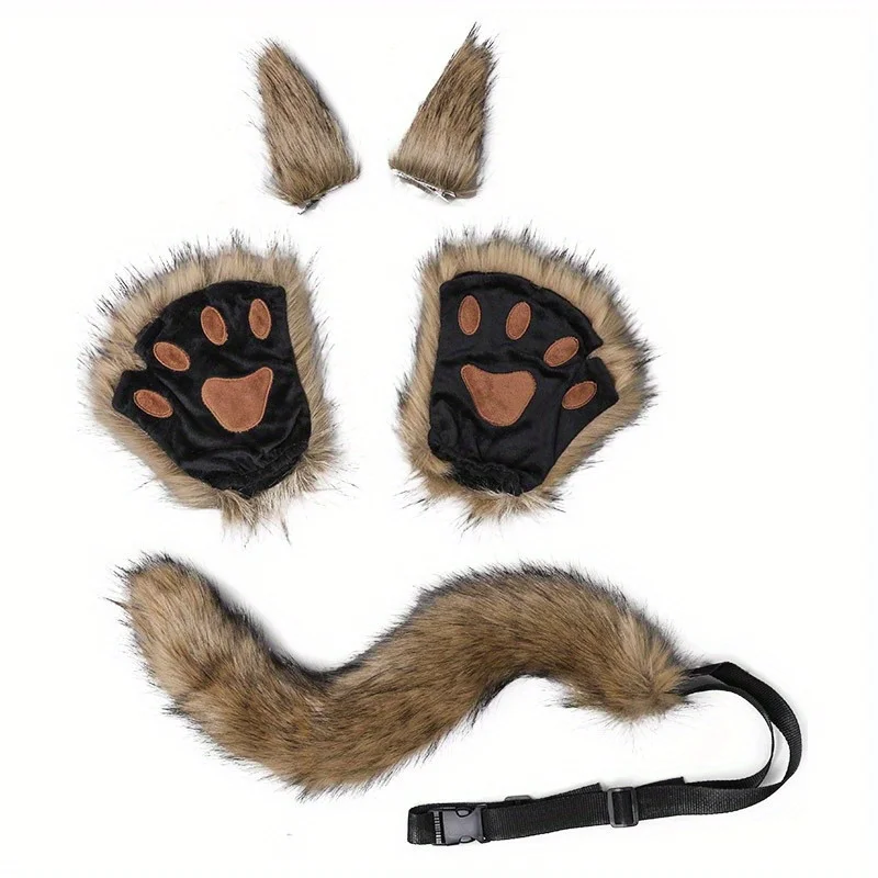 Halloween Carnival Beast Ear and Tail Set Cosplay Role Playing Outdoor Party Props