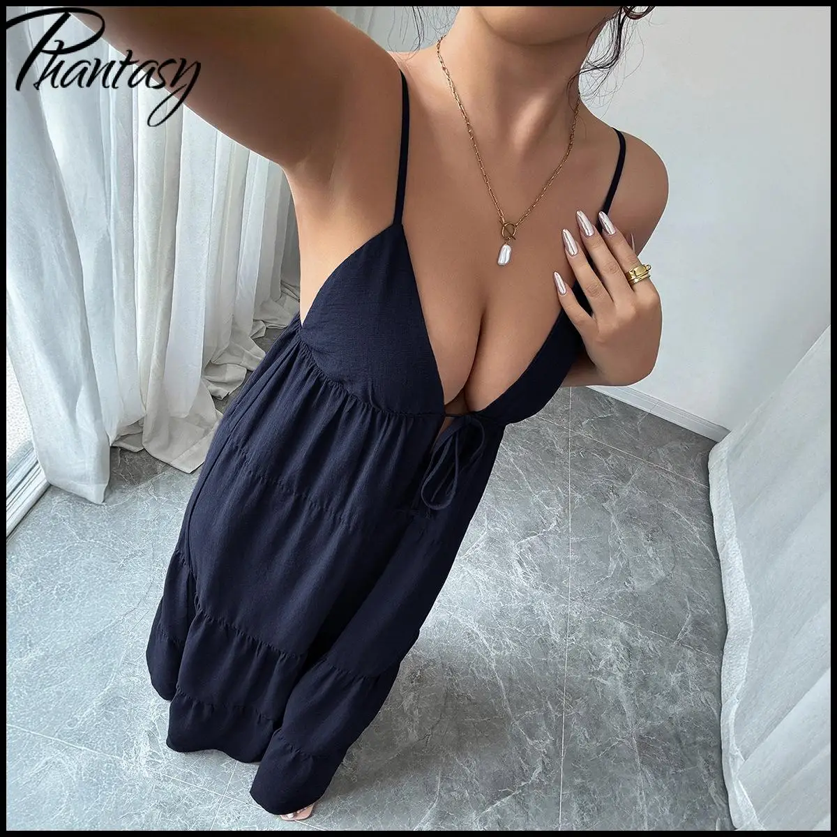 Elegant Strapless Halter Neck Red Black Long Dress Summer Solid Color Pleated Bow A-Line Ankle-Length Women's Dress Beachwear