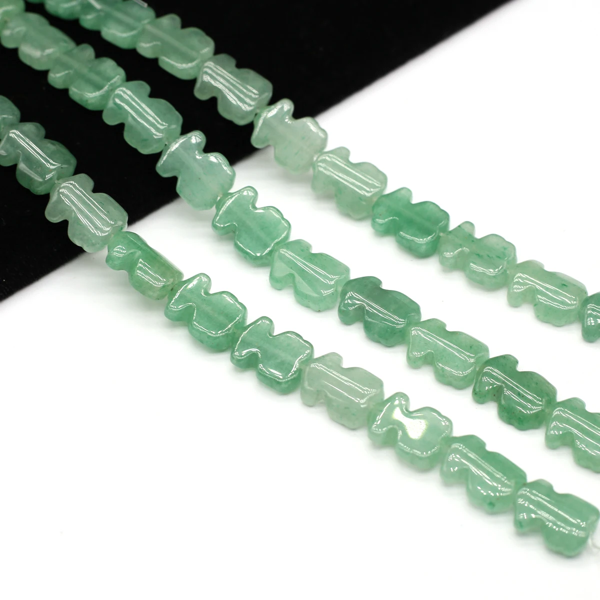 Natural Stone Green Aventurine Alien Bead 12x15mm Jewelry Making DIY Necklace Bracelet Accessory Gift 20cm