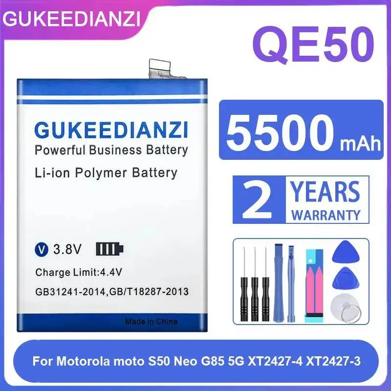 

Fast Charging Premium Replacement Mobile Phone Battery For Motorola Moto S50 Neo G85 5G XT2427-4 XT2427-3 5500Mah QE50