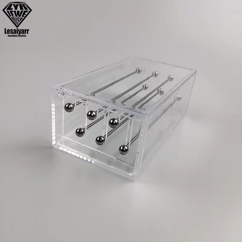 Large Capacity Pandora Bead Bracelet Charm Display Tray Case Acrylic Organizer Storage Box Pendant Trollbeads Holder Stand 6 Rod view 3