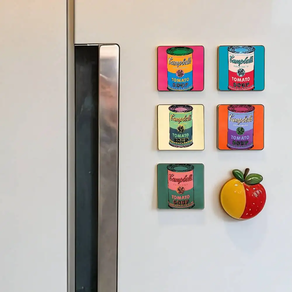 A-Andy W-Warhol Pop-Art Tomatensuppe Kühlschrankmagnete Niedliche Cartoon-Magnete Persönliche Dekorationen Kreative Geschenke