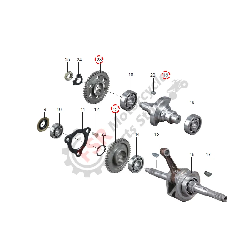 JS250 ATV BALANCE SHAFT/GEAR,FOR JIANSHE 250-3-5 LONCIN 250-F SPORTAGE,P/N:FG-200301-0 FG-200302-0 FG-200303-0,QUAD PARTS