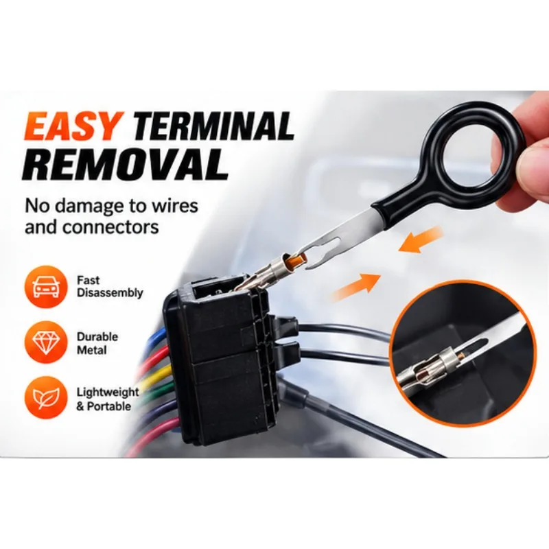 41/59Pcs New Terminal Removal Tool Kit Car Electrical Wire Connector Pin Extractor Plug Depinning Tools Auto Wiring Repair Set view 5