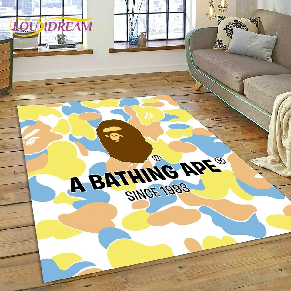 3D Printing B-BAPE Fashion Rug Carpet for Living Room Bedroom Home