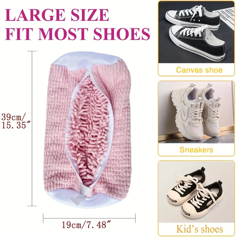 All-Purpose Machine Wash Shoe Bag with 360 °   Soft Brush Cleaning, Laundry Bags image 3