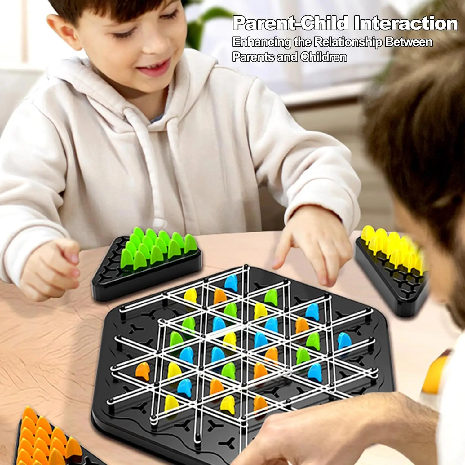 Chain Triggle Chess Game Triggle Rubber Band Game Toy For Kid Interactive Board Game Battle Set For Family Party Gift