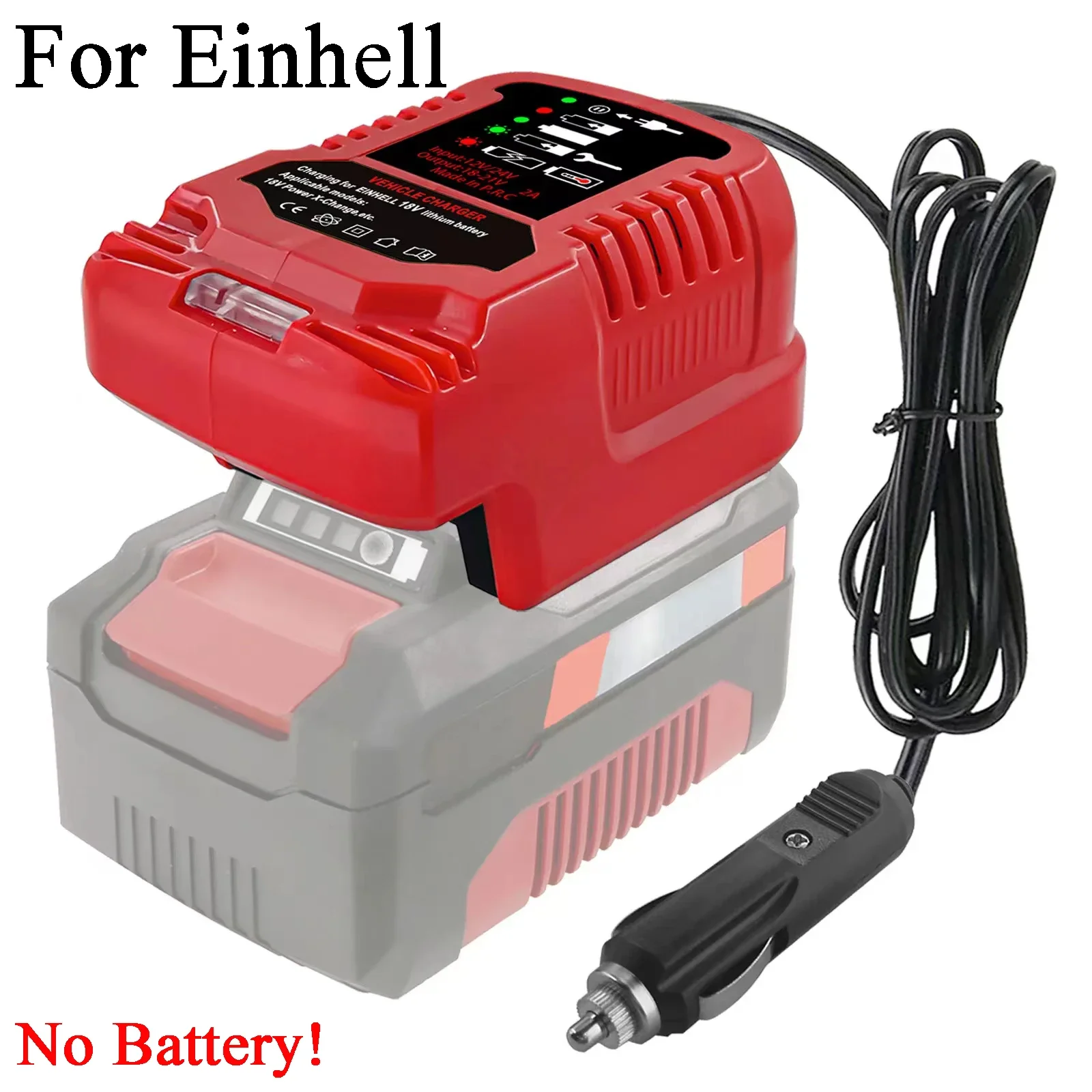 Batterie Li-ion Portable 12V/24V 100-240V, Mini chargeur de voiture Compact pour Einhell 18V pour batterie Lithium-Ion série Power X-Change