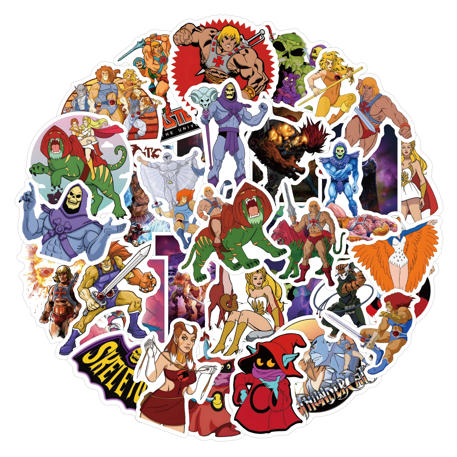 10/50pcs Mixed Cartoon Thundercats stickers He-Man Graffiti Sticker for Laptop Motorcycle Luagage Decal Guitar Stickers