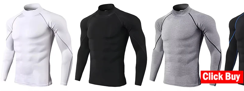 Herren Sportbekleidung Fitness-Shirts Slim Fit Langarm Gym T-Shirt Lauf-Top T-Shirt Trainings-Kompressionskleidung Sport-T-Shirt für Männer – Detail 4