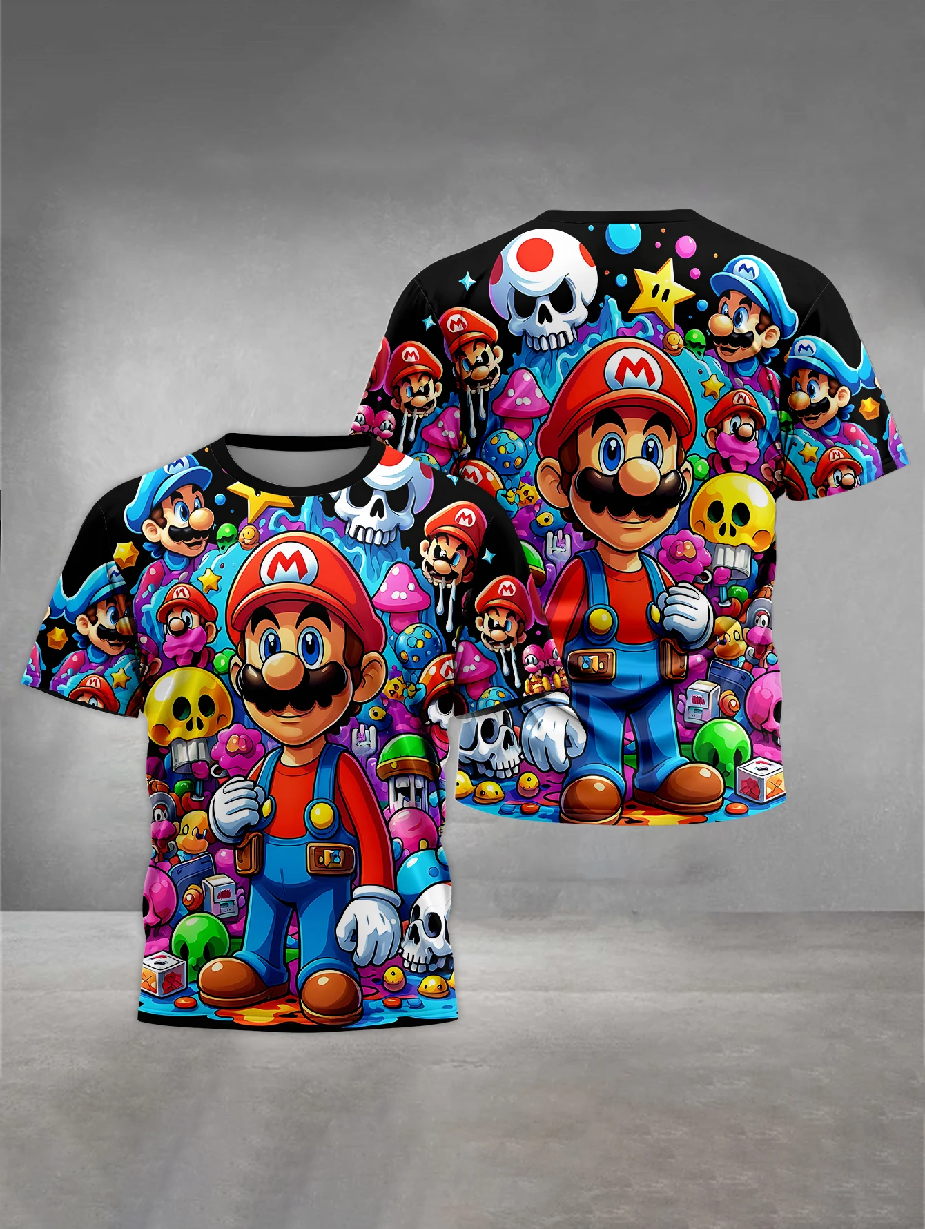 Cartoon M-Marios 3D Print Baby Clothing 5 to 14 Years Male Outdoor Clothes for Children Boy Girl Child T-Shirt Top Shirts