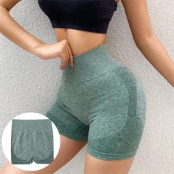 Pantalones cortos de Yoga de cintura alta para mujer, ropa deportiva de secado rápido para gimnasio, correr