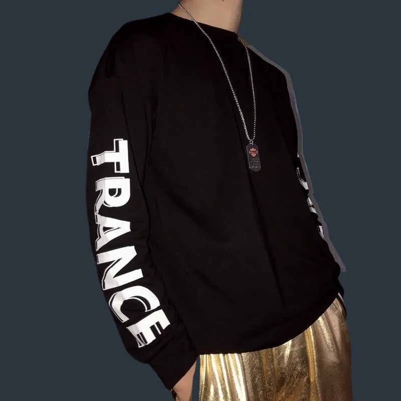 

New Jazz Female Suit Hip Hop Street Dance Pants Men And Women Group Bright Surface Silver Performance Costume