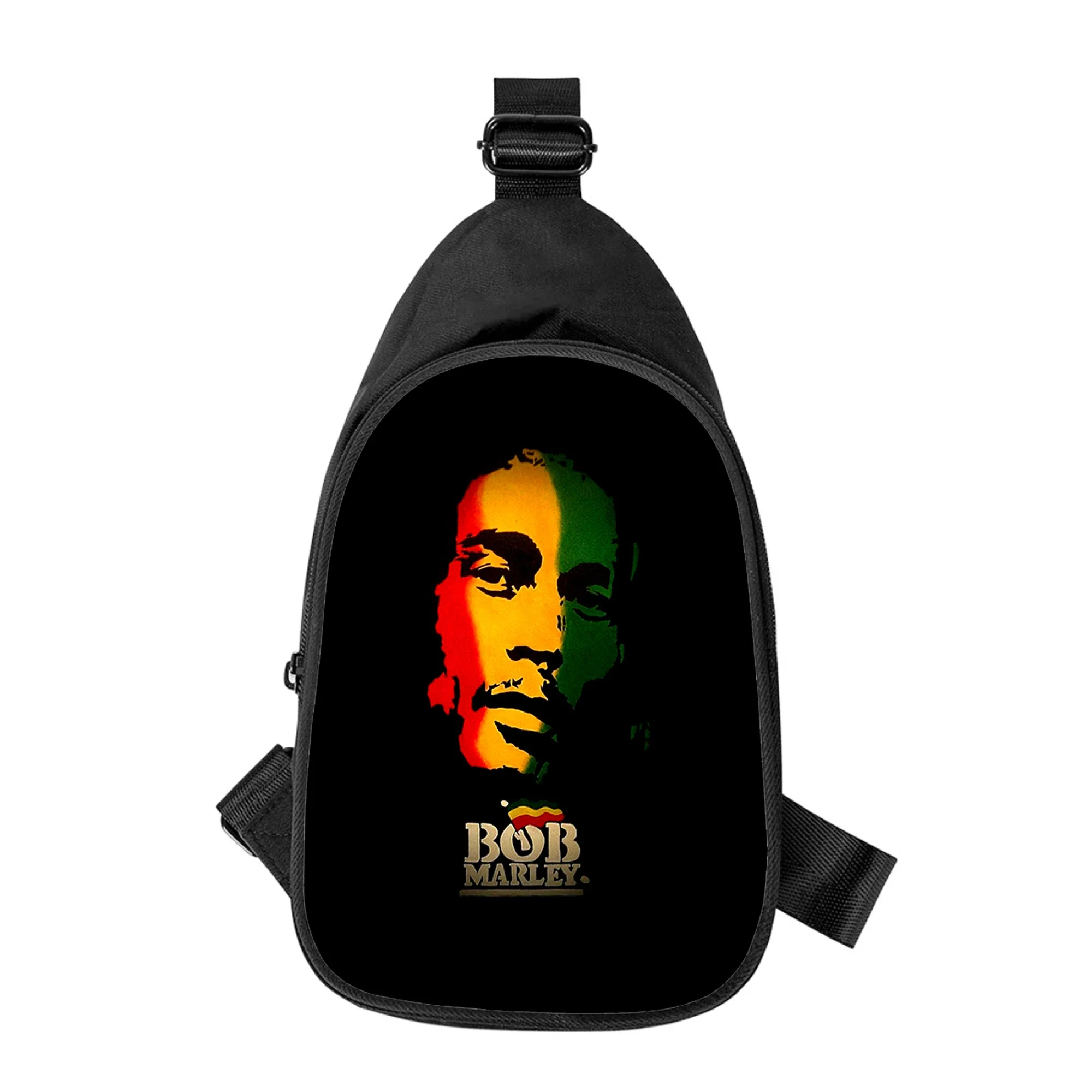 Bob Marley 3D พิมพ์ใหม่ผู้ชาย Cross กระเป๋าหน้าอกแนวทแยงผู้หญิงกระเป๋าสะพายสามีโรงเรียนเอวชายแพ็ค