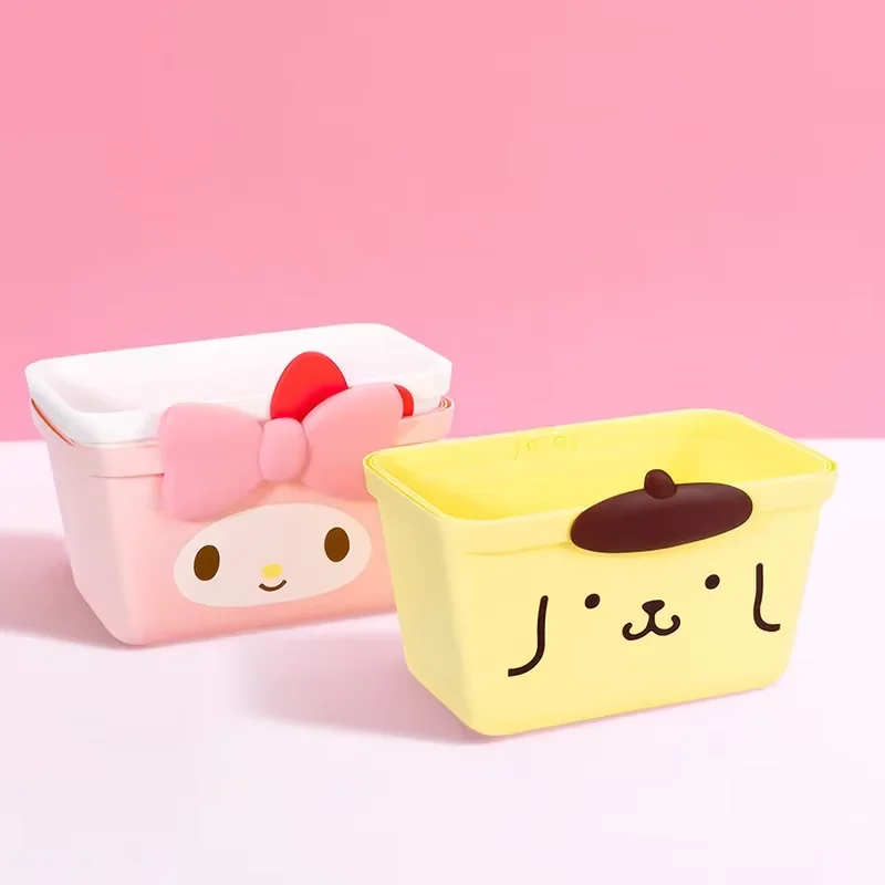 

Sanrio Hand Basket Hello Kitty Cartoon Cute Plastic Shopping Basket Storage Basket Children's Birthday Gifts Decoration