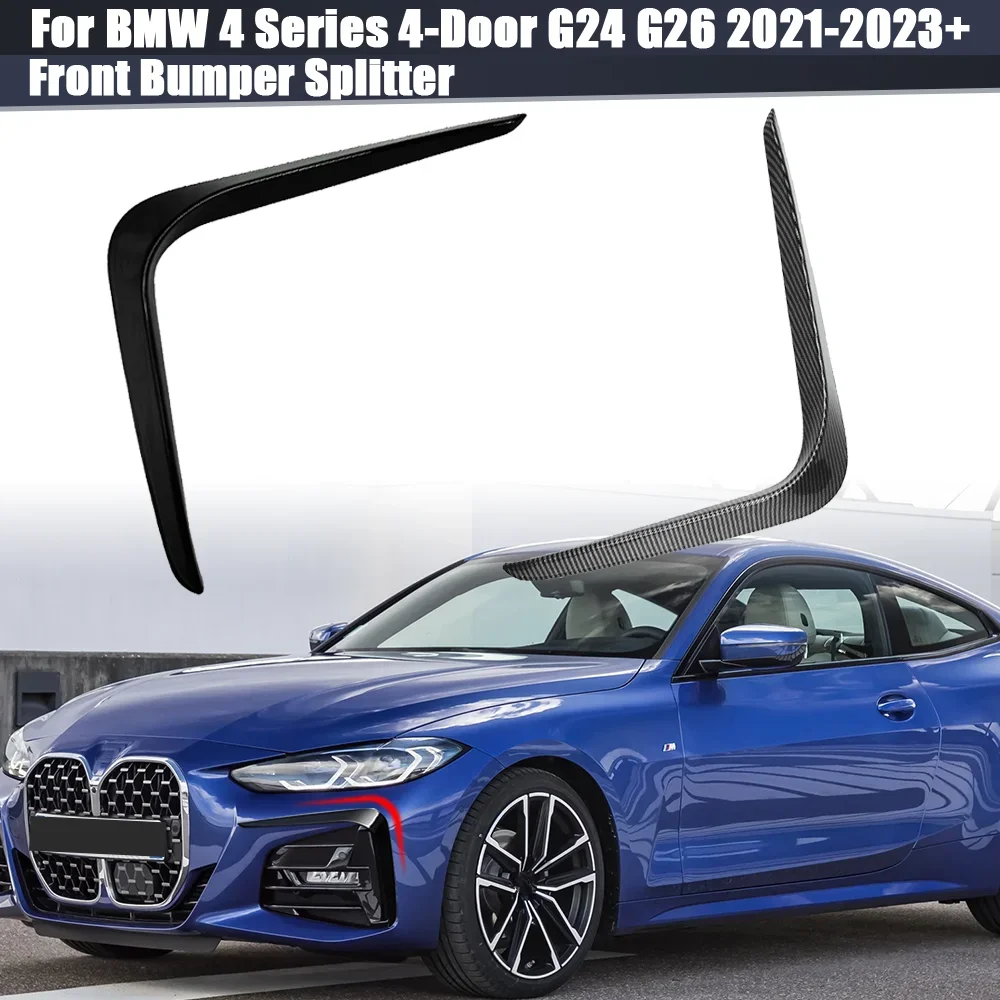 

Front Bumper Lip Splitter Side Spoiler For BMW 4 Series G24 G26 420i 430i i4 M50 4-Door 2021 2022 2023 2024 Fog Lamp Cover Trim