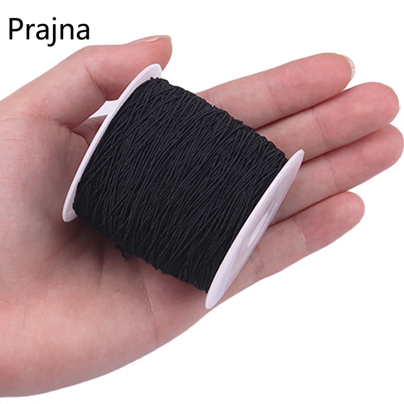 200M White Black Elastic Thread Polyester Sewing Threads Elastic Cord Beading Stretch Thread Industry Fabric Supplier Accessory