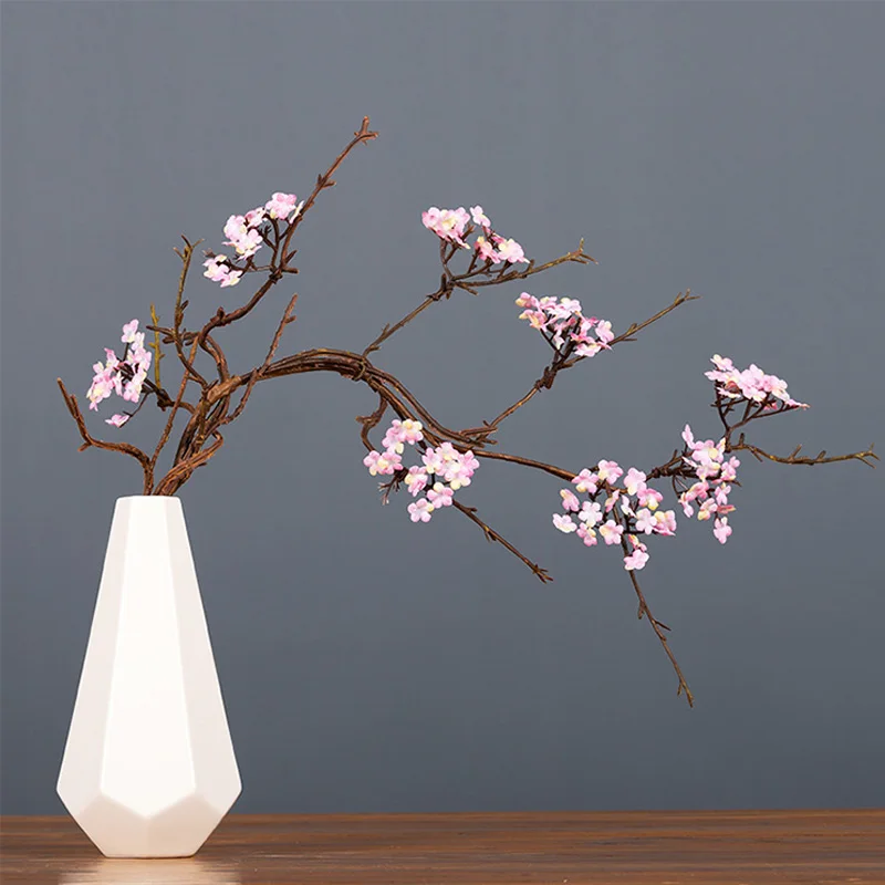 Artificial Flowers Cherry Blossom Sakura Blossom Branch Silk Flower Fake Plants Home Wedding DIY Flower arrangement Decoration