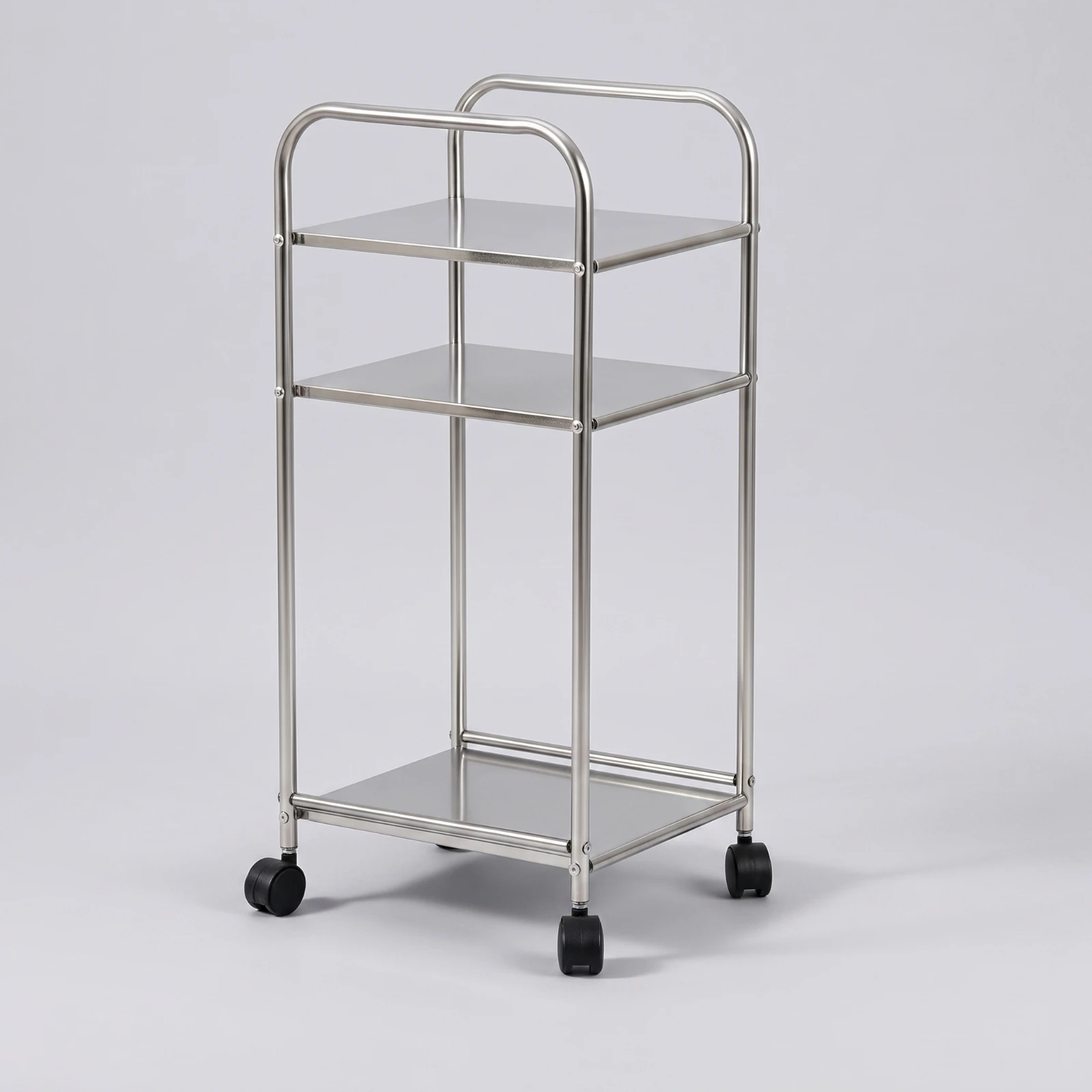 Stainless Steel Rack Versatile Metal Shelving Unit Storage Rack with Metal Frame Freestanding Organizer Shelf Minimalist